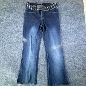 Yada Yada Jeans Womens 32x32 Blue Denim Cotton Stretch Mid Rise Bootcut Leg